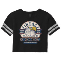 Retro Bald Eagle Brockton Massachusetts Vintage Limited Edition Scorecard Crop Tee | Artistshot