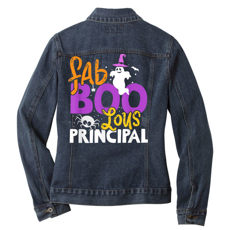 Faboolous School Principal Ghost Halloween Costume Ladies Denim Jacket by Sombre | Artistshot