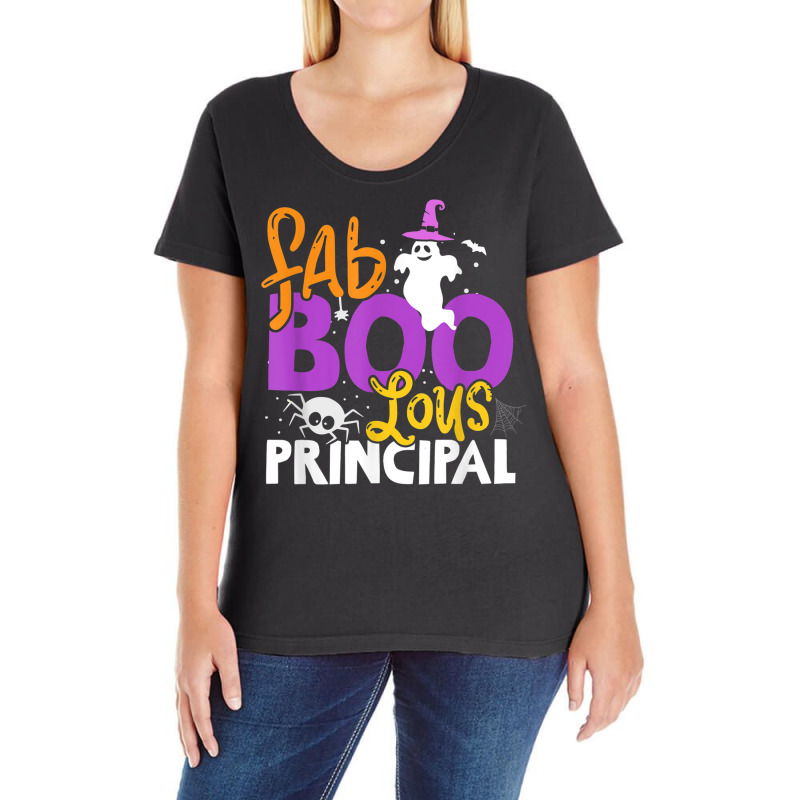 Faboolous School Principal Ghost Halloween Costume Ladies Curvy T-Shirt by Sombre | Artistshot