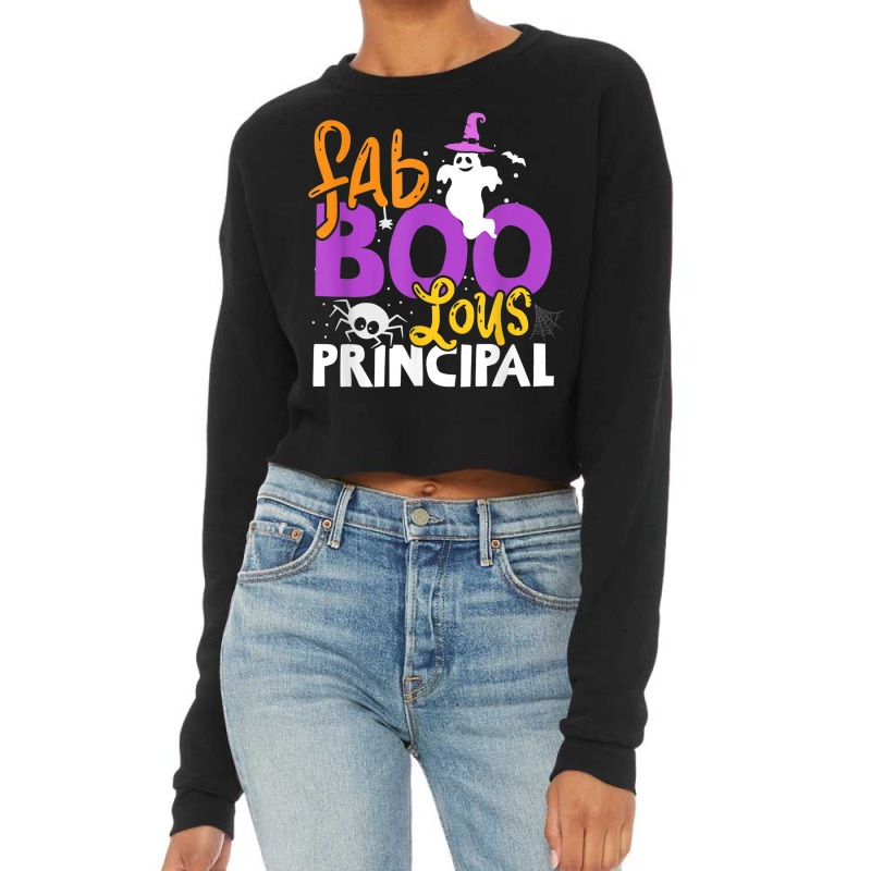 Faboolous School Principal Ghost Halloween Costume Cropped Sweater by Sombre | Artistshot