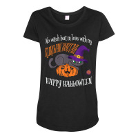 Kurilian Bobtail   Cat Lover Not A Witch Funny Halloween T Shirt Maternity Scoop Neck T-shirt | Artistshot