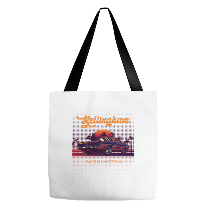 Bellingham Washington Retro Vintage 80s 90s Muscle Cars Retrowave Aest Tote Bags | Artistshot