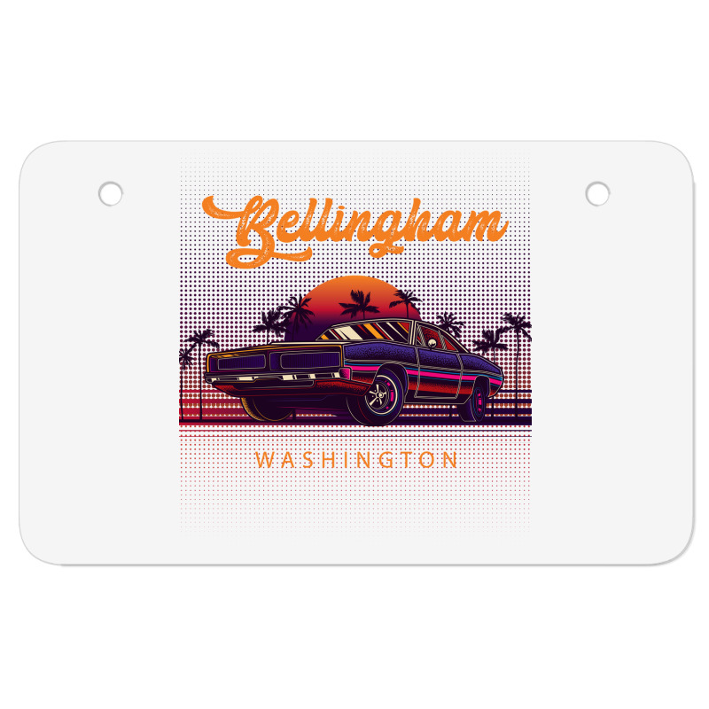 Bellingham Washington Retro Vintage 80s 90s Muscle Cars Retrowave Aest Atv License Plate | Artistshot