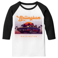 Bellingham Washington Retro Vintage 80s 90s Muscle Cars Retrowave Aest Youth 3/4 Sleeve | Artistshot