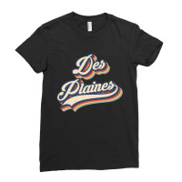 I Love Des Plaines City Usa Retro Vintage Ladies Fitted T-shirt | Artistshot