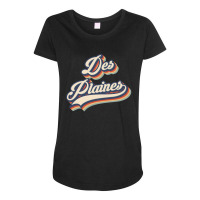 I Love Des Plaines City Usa Retro Vintage Maternity Scoop Neck T-shirt | Artistshot