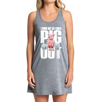 I Work Out So I Could Pig Out For A Animal Lover Pig Lover Tank Dress | Artistshot