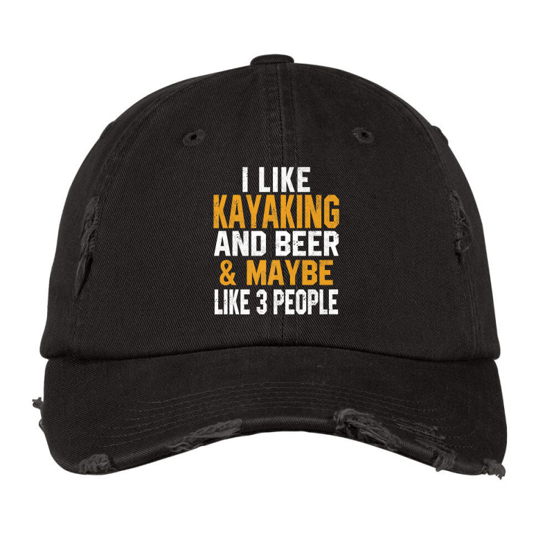 I Like Kayaking And Beer Kayak Lake Life Kanuing Canoeist Premium T Sh Vintage Cap | Artistshot