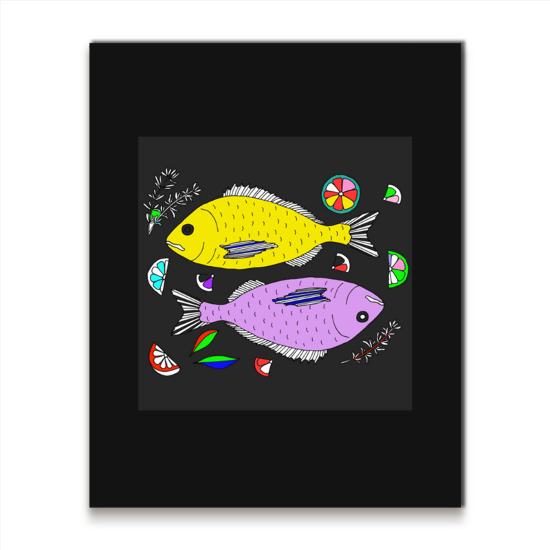 2fish Mix Colour Drowning Metal Print Vertical | Artistshot