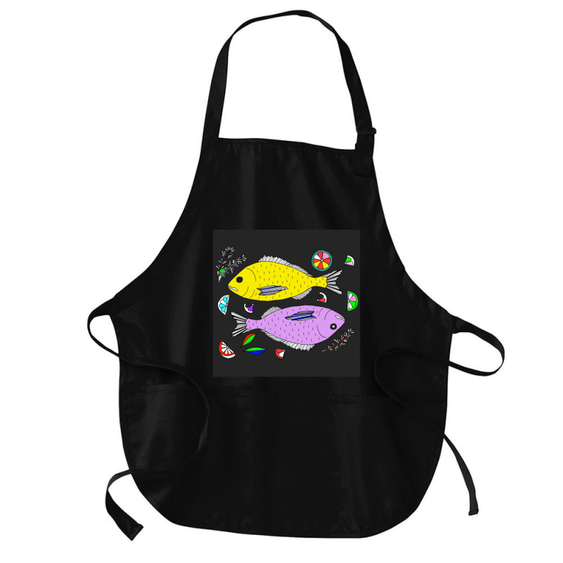 2fish Mix Colour Drowning Medium-length Apron | Artistshot