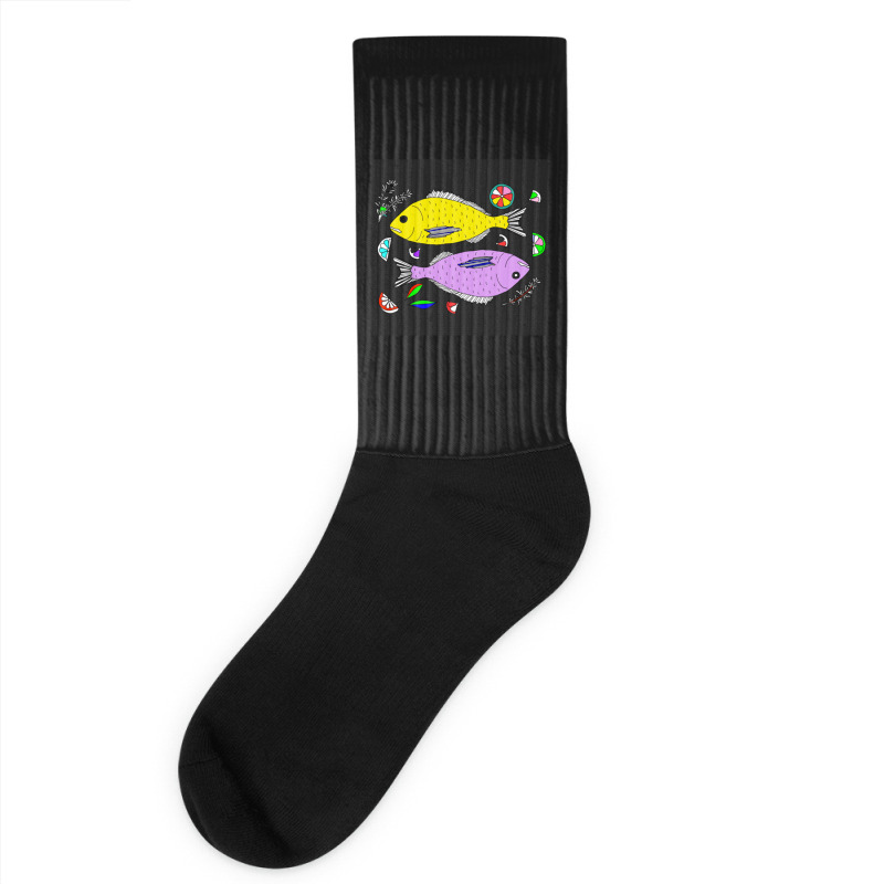 2fish Mix Colour Drowning Socks | Artistshot