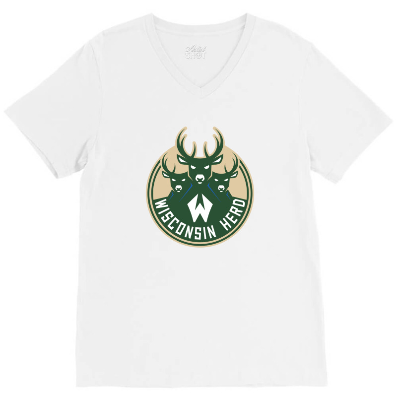 The Wisconsin Herd Basketball V-neck Tee | Artistshot