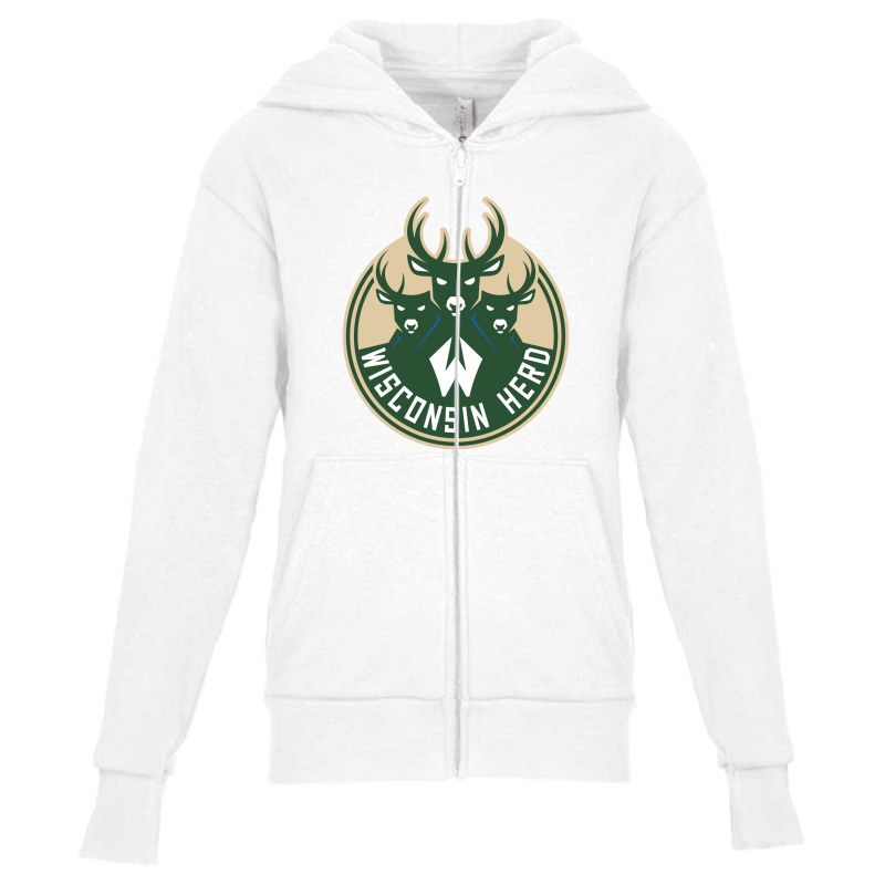 The Wisconsin Herd Basketball Youth Zipper Hoodie | Artistshot