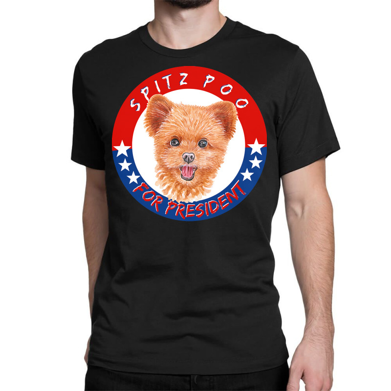 Spitz Gift T  Shirt Spitz Poo For President T Shirt Hoodie Mug Noteboo Classic T-shirt by brekkeelton | Artistshot