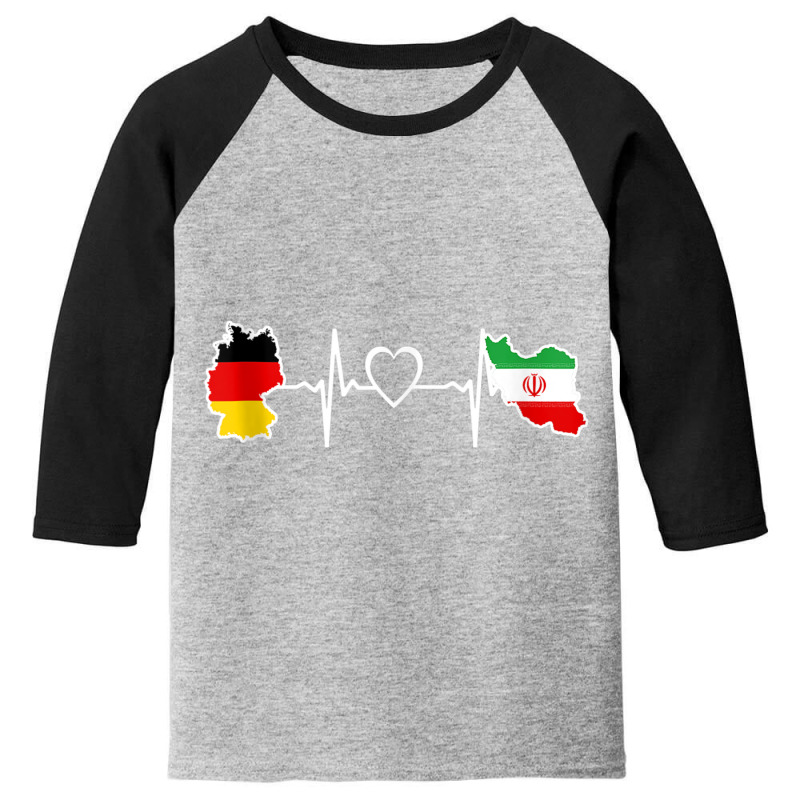 Iran Germany Flag Iranian German Heartbeat Tank Top Youth 3/4 Sleeve by cm-arts | Artistshot