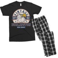 Retro Bald Eagle Burlington New Jersey Vintage Limited Edition Men's T-shirt Pajama Set | Artistshot