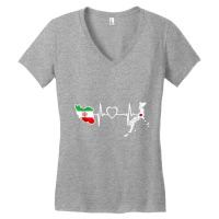 Iran Japan Flag Iranian Japanese Heartbeat Tank Top Women's V-neck T-shirt | Artistshot