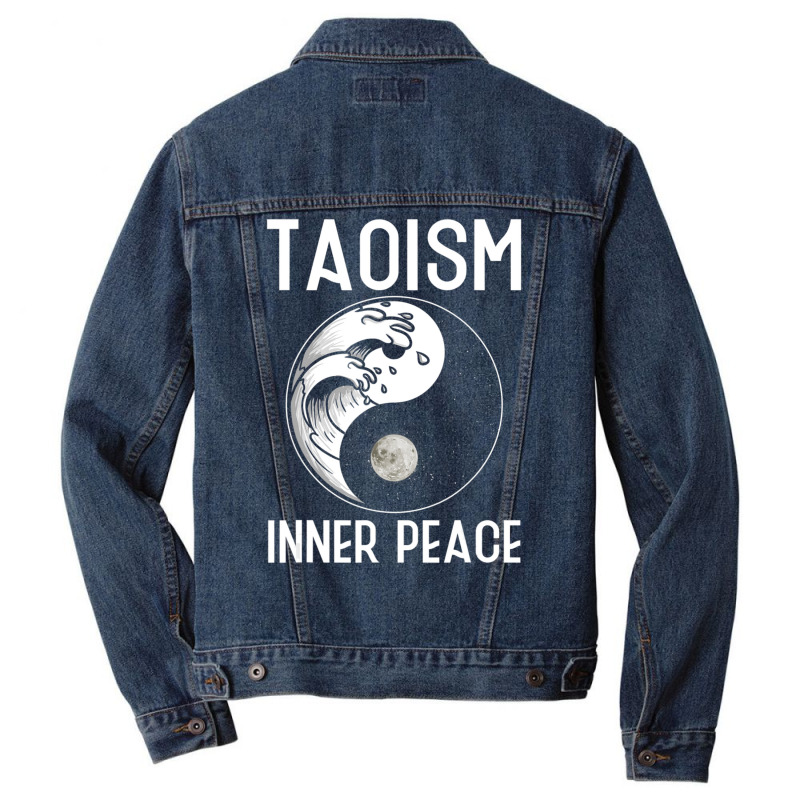 Taoism Inner Peace Daoism Spirituality Enlightenment Men Denim Jacket by cm-arts | Artistshot