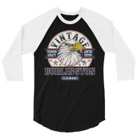 Retro Bald Eagle Burlington Vermont Vintage Limited Edition 3/4 Sleeve Shirt | Artistshot