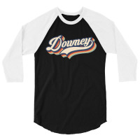 I Love Downey City Usa Retro Vintage 3/4 Sleeve Shirt | Artistshot