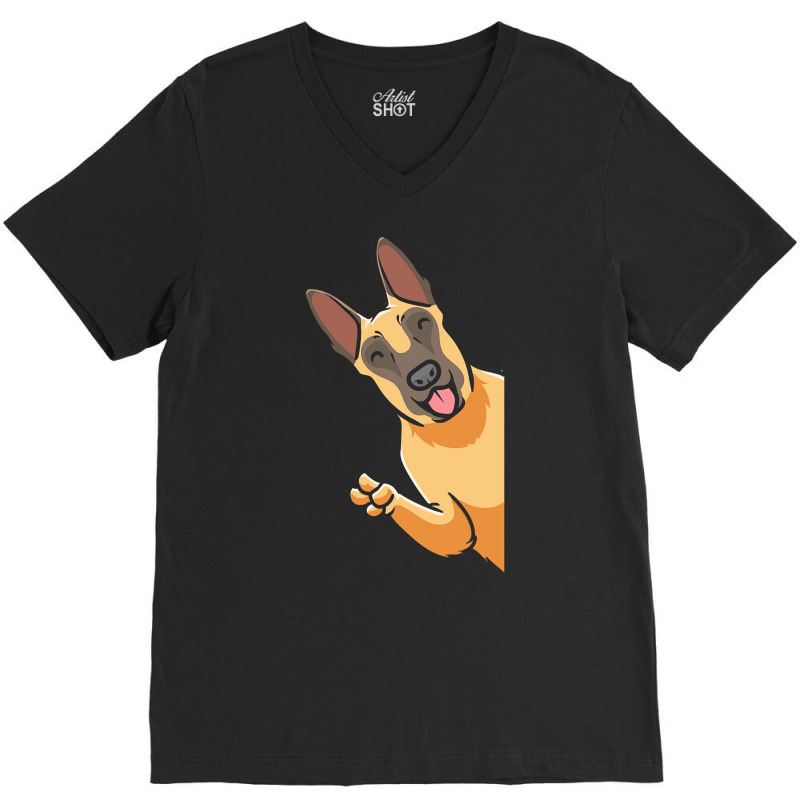 Malinois T  Shirt Malinois Dog B Elgian Shepherd Dog V-Neck Tee by gaetanonolan | Artistshot