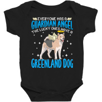 Greenland Dog T  Shirt Greenland Dog With Guardian Angel T  Shirt Baby Bodysuit | Artistshot