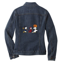 Trick Or Treat 1.png Ladies Denim Jacket | Artistshot