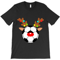 Christmas Reindeer Soccer Ball Design Sports Lover T-shirt | Artistshot