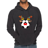 Christmas Reindeer Soccer Ball Design Sports Lover Vintage Hoodie | Artistshot