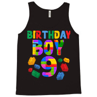 9th Birthday For Master Builder Boy 2013 Block Building Boys Tank Top | Artistshot