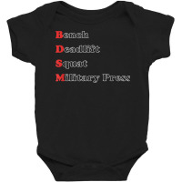 I'm Into B.dsm Bench Squat Deadlift Military Press T Shirt Baby Bodysuit | Artistshot