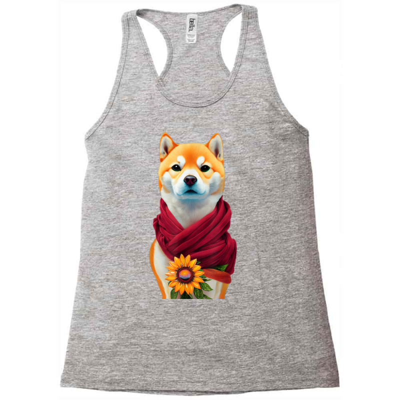 Flower Shiba Inu Ready To Moon Japanese American Aesthetic T Shirt Racerback Tank by cm-arts | Artistshot