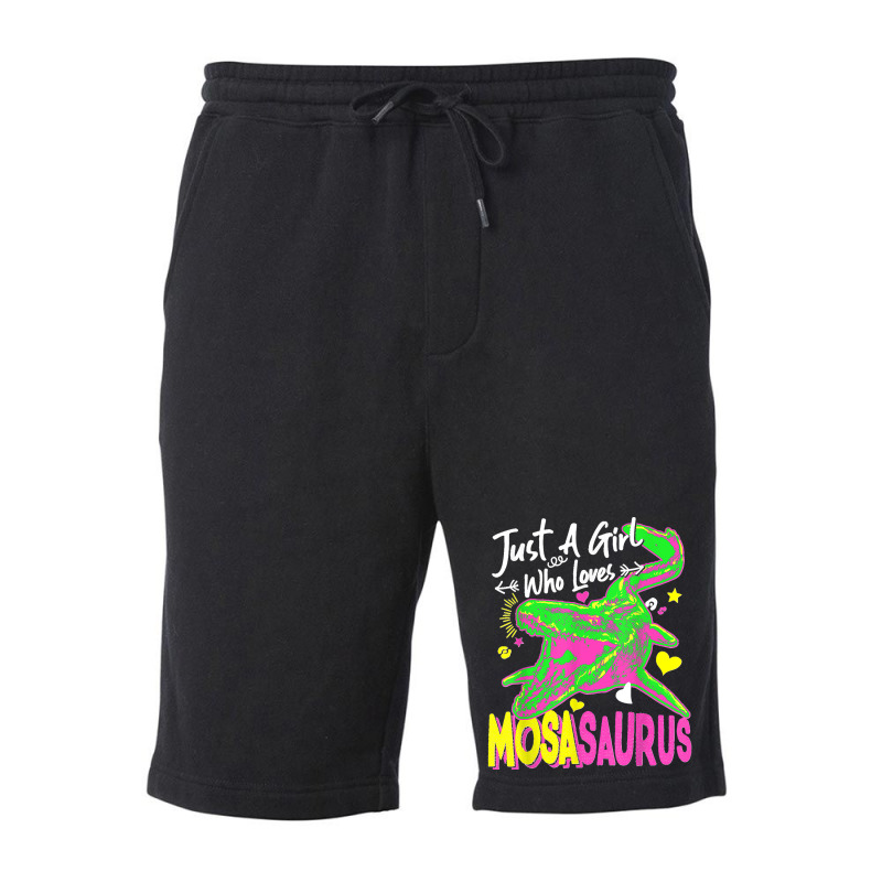 Just A Girl Who Loves Mosasaurus Girl Dinosaur Party Fleece Short | Artistshot