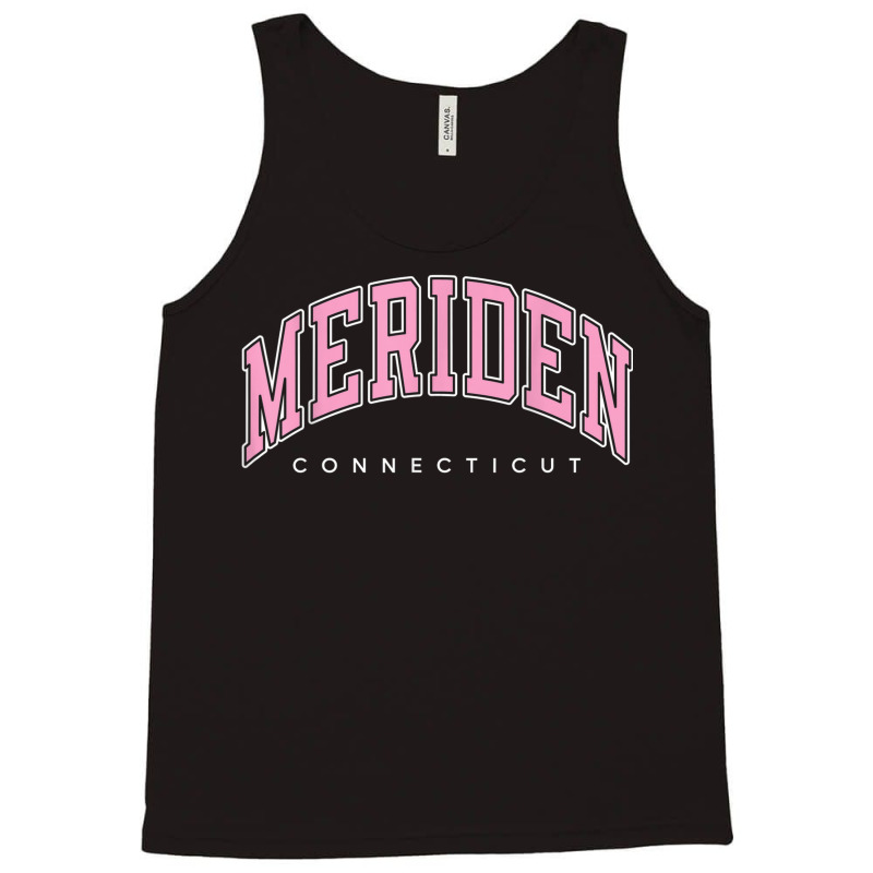 Meriden Connecticut Ct Varsity Style Pink Text Tank Top | Artistshot