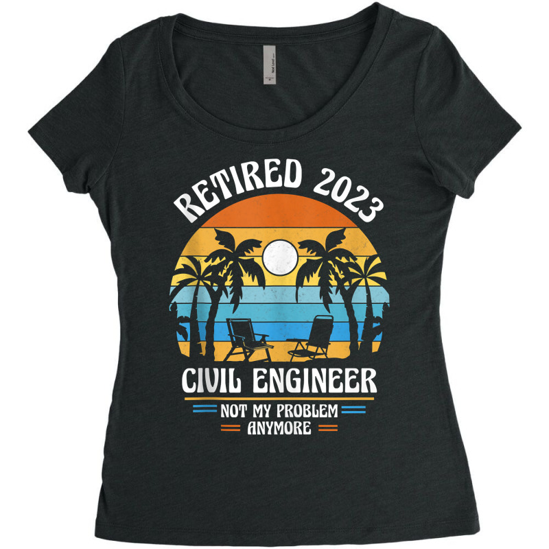 Civil Engineer Retired 2023 Tank Top Women's Triblend Scoop T-shirt by montistd | Artistshot