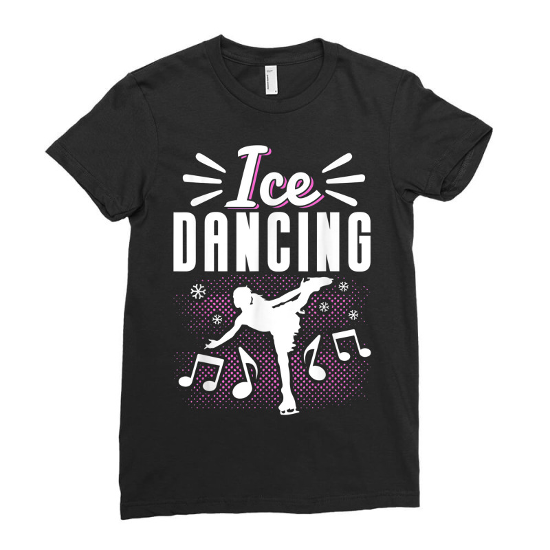 Figure Skater Ice Dancing Skating Ladies Fitted T-Shirt by August | Artistshot