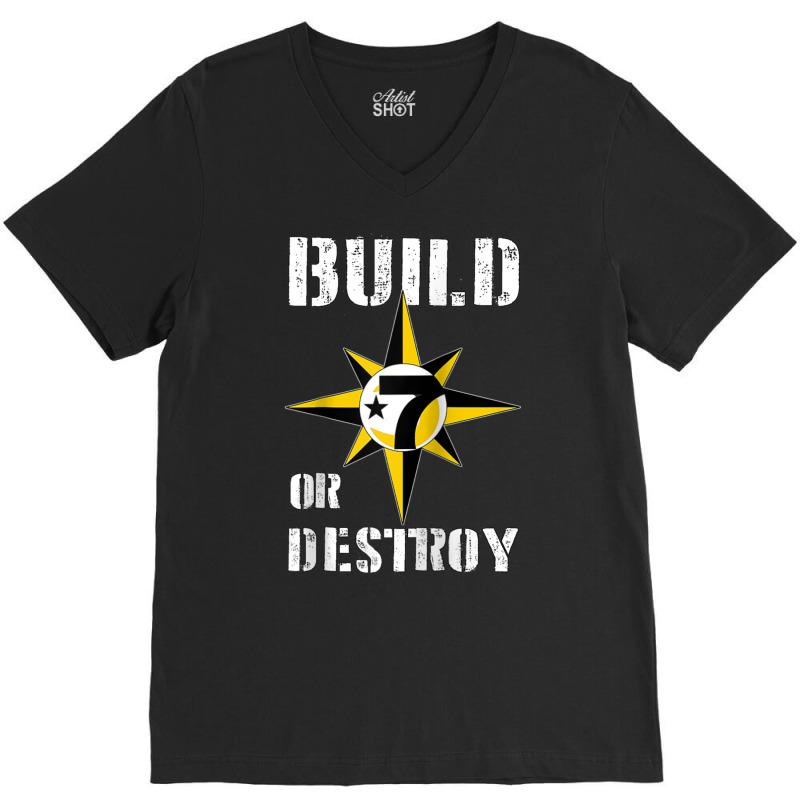 Build Or Destroy Mathematics Allah 5 Percent Godbody Nge God Raglan Ba V-neck Tee | Artistshot