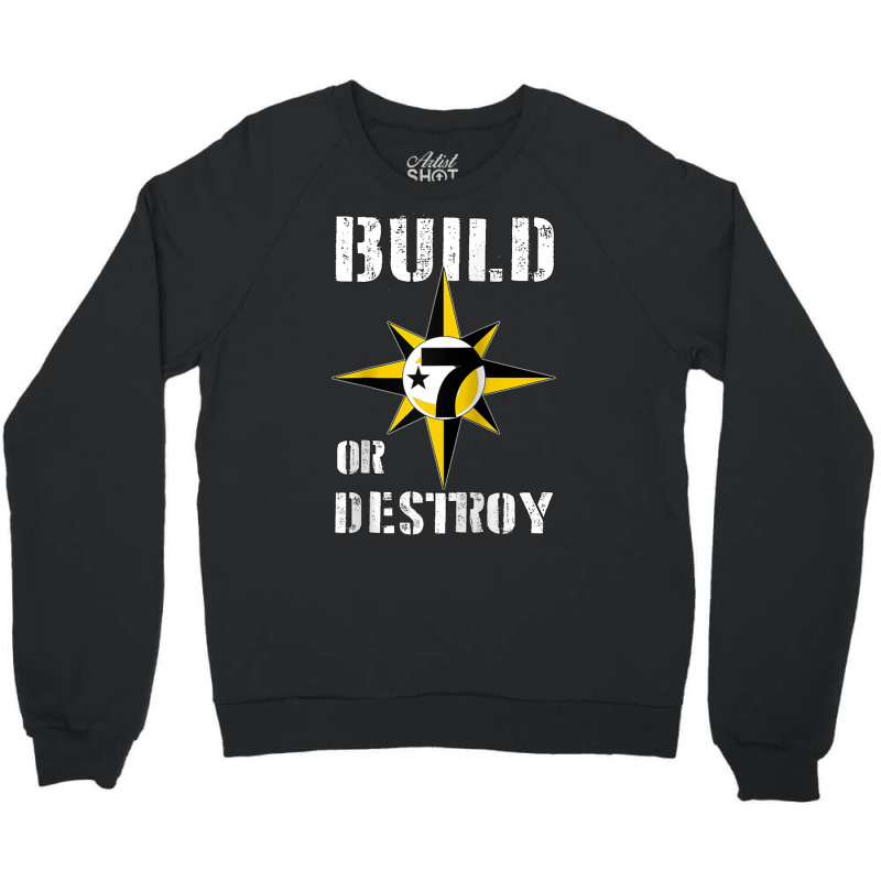 Build Or Destroy Mathematics Allah 5 Percent Godbody Nge God Raglan Ba Crewneck Sweatshirt | Artistshot