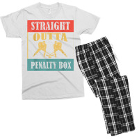 Straight Outta The Penalty Box Ice Hockey Player T Shirt Men's T-shirt Pajama Set | Artistshot