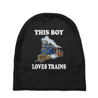 This Boy Loves Trains Train Wagon Lover S Baby Beanies | Artistshot