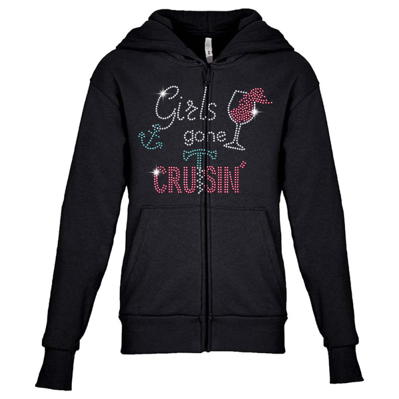 Girls Gone Cruisin Pink Wine Bling Rhinestone Tee For Woman T Shirt Youth Zipper Hoodie by claudettemeskqx | Artistshot