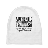 New York City Born In 1958 Authentic Vintage Birthday Tank Top Baby Beanies | Artistshot