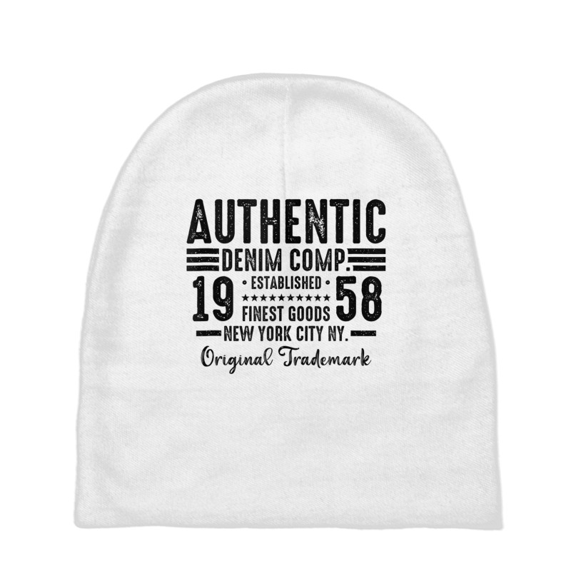 New York City Born In 1958 Authentic Vintage Birthday Tank Top Baby Beanies by cm-arts | Artistshot