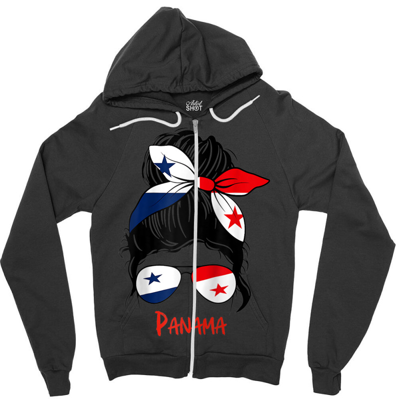 Panamanian Girl Panama Chica Panameña Flag Raglan Baseball Tee Zipper Hoodie by cm-arts | Artistshot