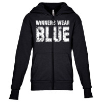 Winners Wear Blue Color War Camp Team Game Comp Boys Novelty T Shirt Youth Zipper Hoodie | Artistshot