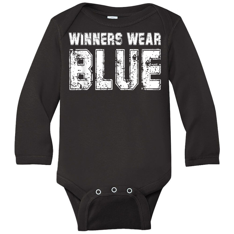 Winners Wear Blue Color War Camp Team Game Comp Boys Novelty T Shirt Long Sleeve Baby Bodysuit by cm-arts | Artistshot