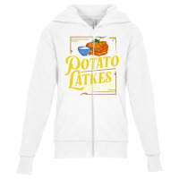 Potato Latkes Gift Jewish Hanukkah Youth Zipper Hoodie | Artistshot