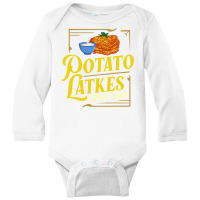 Potato Latkes Gift Jewish Hanukkah Long Sleeve Baby Bodysuit | Artistshot