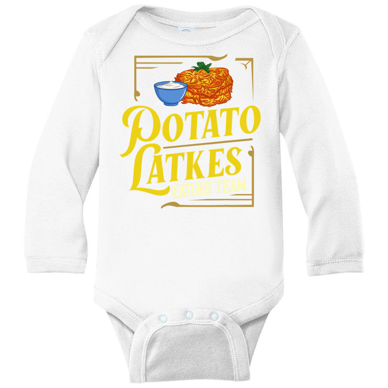 Potato Latkes Gift Jewish Hanukkah Long Sleeve Baby Bodysuit | Artistshot