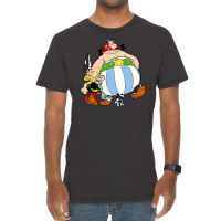 Obelix And Dogmatix And Asterix Vintage T-shirt | Artistshot